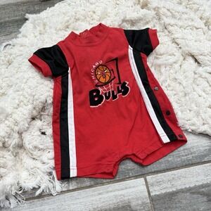 Vtg 90s Baby Mighty Mac Sports Chicago Bulls One Piece Outfit Size‎ 3/6 Months